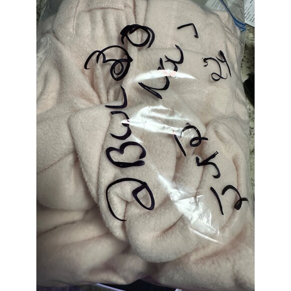 VTG Stan Herman Womens Soft fleece Pink Robe Embroidered Satin Trim Tradwife - Picture 13 of 13